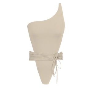 Riot Swim One-Shoulder Cream One Piece
